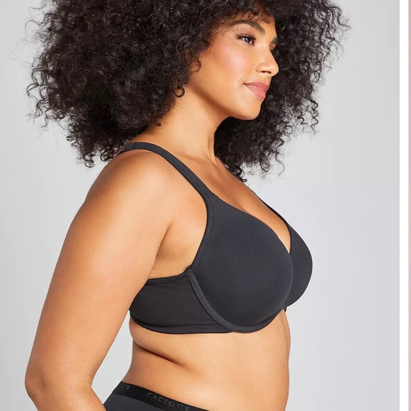 NWT Cacique Cotton Lightly Lined Full Coverage Bra black, size 42ddd - Picture 3 of 10